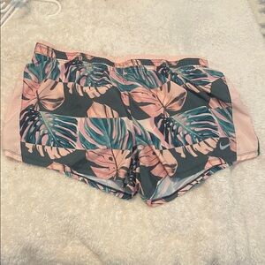 Nike Pink and Green Athletic Shorts Vibrant Design